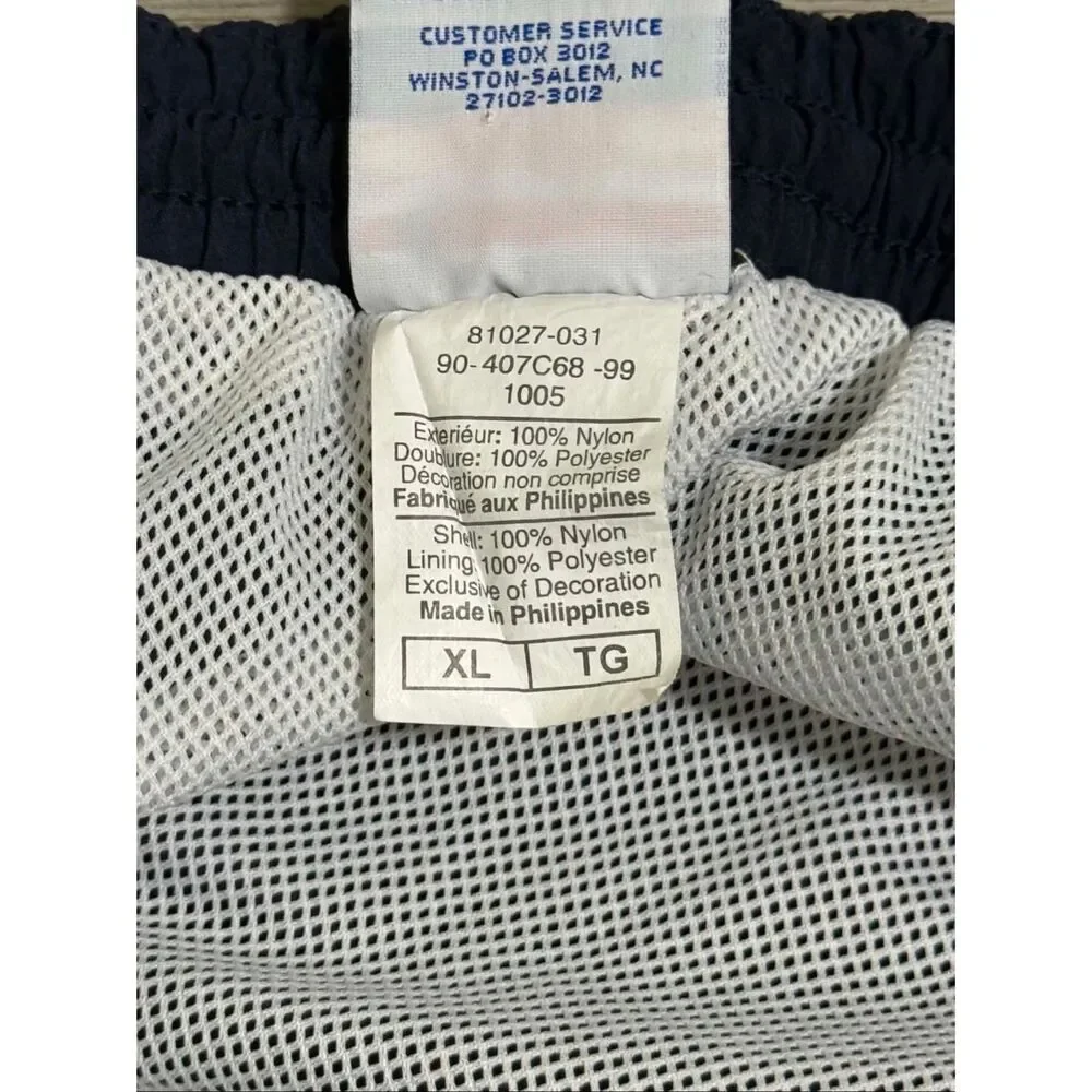 Vintage 90s Champion Nylon Shorts Lined Baggies XL Men’s Embroidered Navy Blue 7
